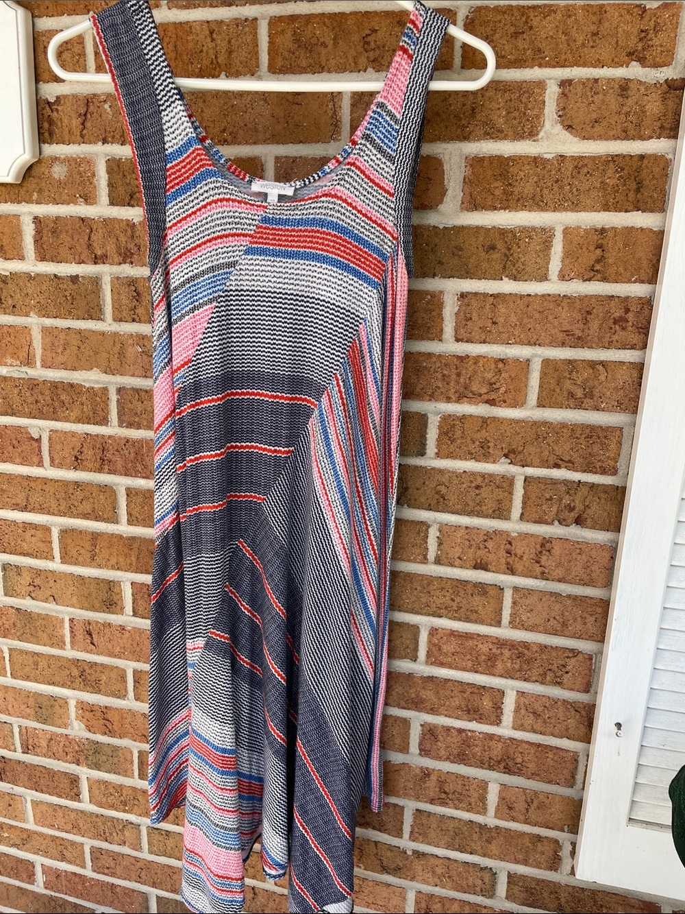 Pretty Dress-stretchy-can wear as coverup or everyday dress Multicolor Striped